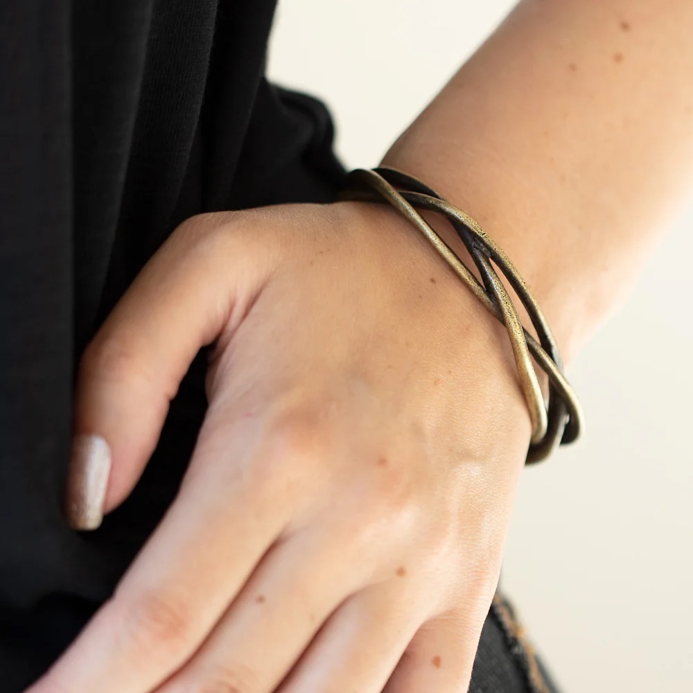 ❤️‍🔥5/$25❤️‍🔥 Plait Tectonics Brass Cuff Bracelet